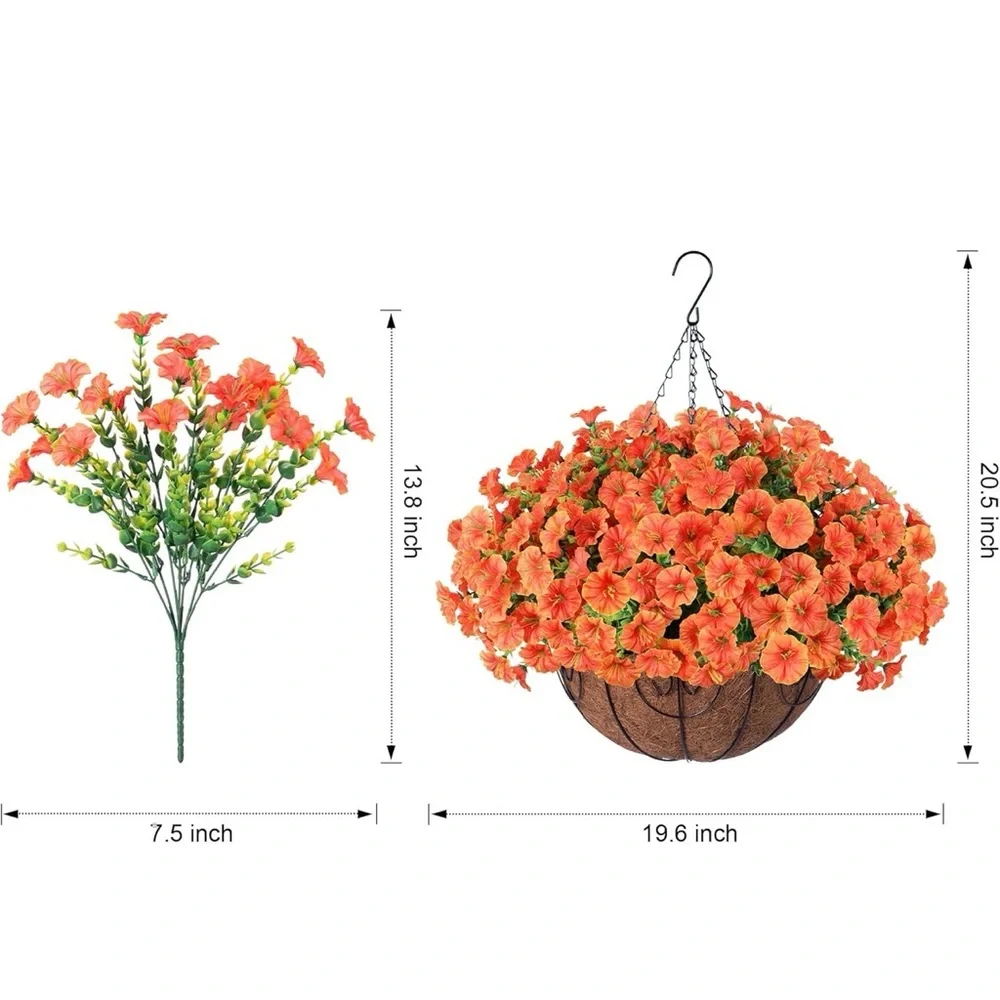 Vibrant Orange Hanging Basket Planter